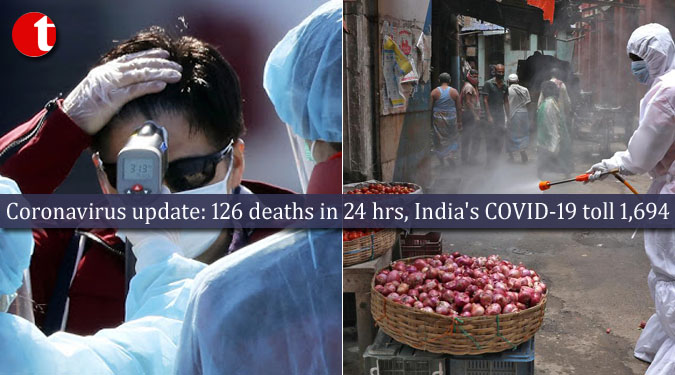 Coronavirus update: 126 deaths in 24 hrs, India’s COVID-19 toll 1,694