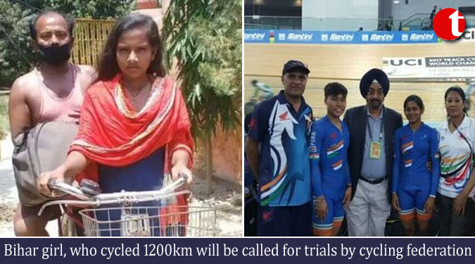 Bihar girl, who cycled 1200km will be called for trials by cycling federation