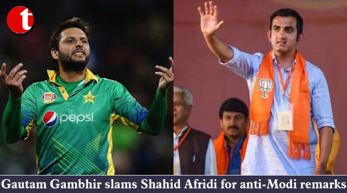 Gautam Gambhir slams Shahid Afridi for anti-Modi remarks