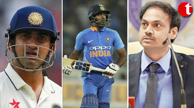 Gambhir, Prasad engage in heated exchange over Rayudu''s WC omission