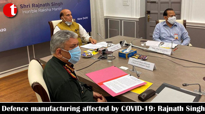 Defence manufacturing affected by COVID-19: Rajnath Singh