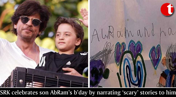 SRK celebrates son AbRam’s b’day by narrating ‘scary’ stories to him