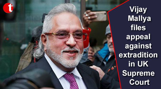 Vijay Mallya files appeal against extradition in UK Supreme Court