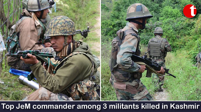 Top JeM commander among 3 militants killed in Kashmir