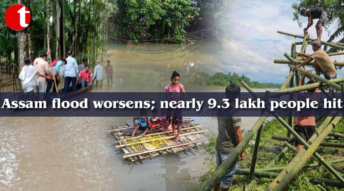 Assam flood worsens; nearly 9.3 lakh people hit