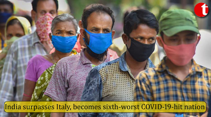 India surpasses Italy, becomes sixth-worst COVID-19-hit nation