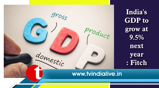 India’s GDP to grow at 9.5% next year: Fitch