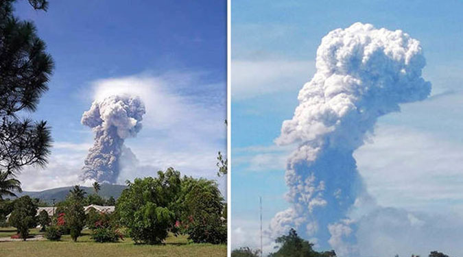 इंडोनेशिया में ज्वालामुखी फटा, उड़ानों को लेकर चेतावनी जारी