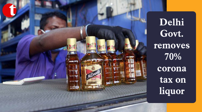 Delhi Govt. removes 70% corona tax on liquor