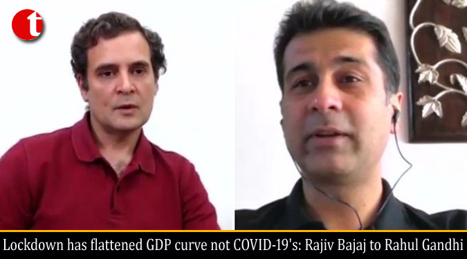 Lockdown has flattened GDP curve not COVID-19's: Rajiv Bajaj to Rahul Gandhi
