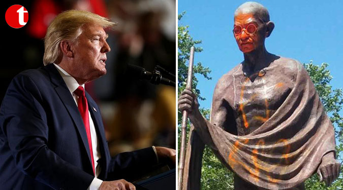 Defacement of Mahatma Gandhi statue a disgrace: Donald Trump