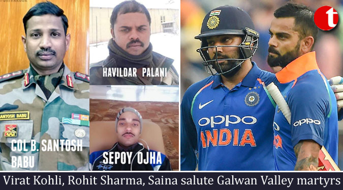 Virat Kohli, Rohit Sharma, Saina Nehwal salute Galwan Valley martyrs