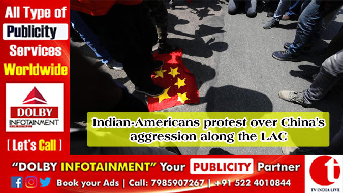 Indian-Americans protest over China's aggression along the LAC