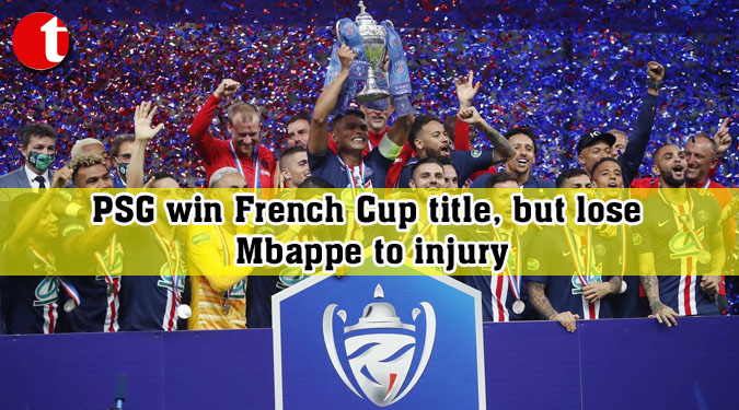 PSG win French Cup title, but lose Mbappe to injury