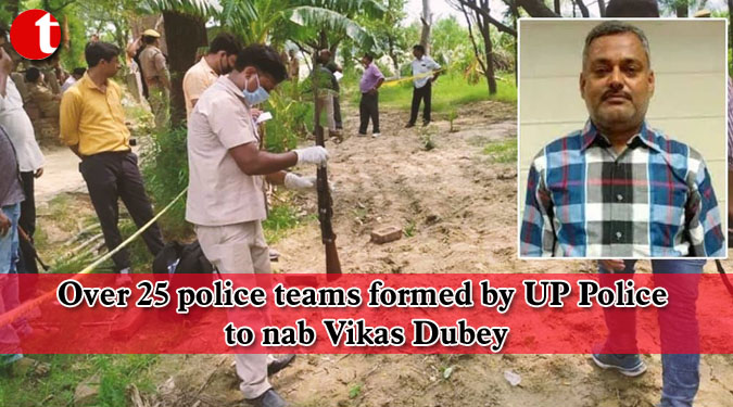 Over 25 police teams formed by UP Police to nab Vikas Dubey