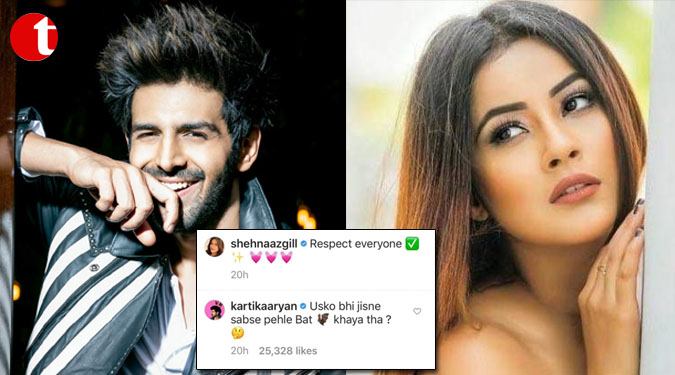 Kartik Aaryan has a funny quip for Shehnaaz Gill