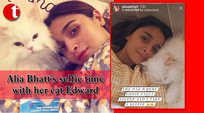 Alia Bhatt’s selfie time with her cat Edward