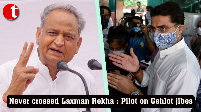 Never crossed Laxman Rekha : Pilot on Gehlot jibes