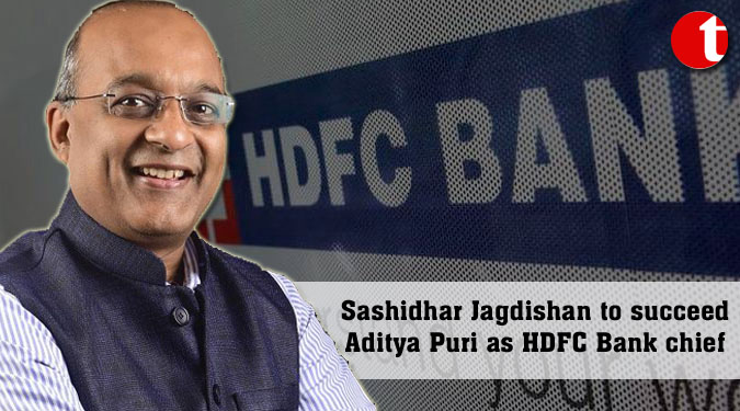 Sashidhar Jagdishan to succeed Aditya Puri as HDFC Bank chief