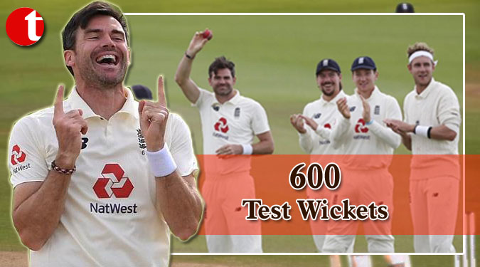 James Anderson becomes first fast bowler to take 600 Test wickets