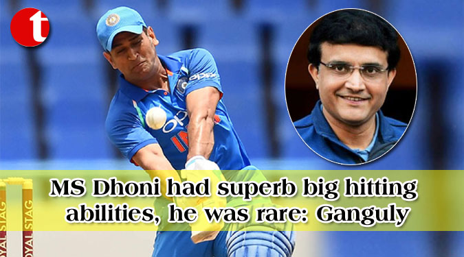 MS Dhoni had superb big hitting abilities, he was rare: Ganguly