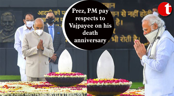 Prez, PM pay respects to Vajpayee on his death anniversary