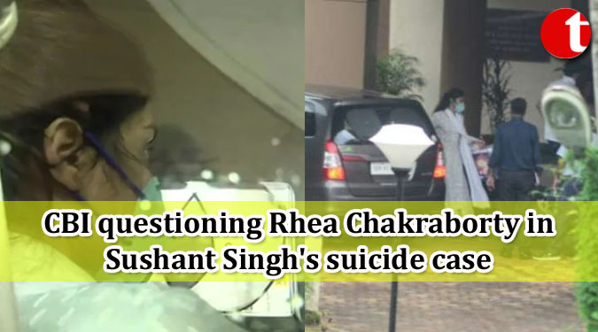 CBI questioning Rhea Chakraborty in Sushant Singh's suicide case