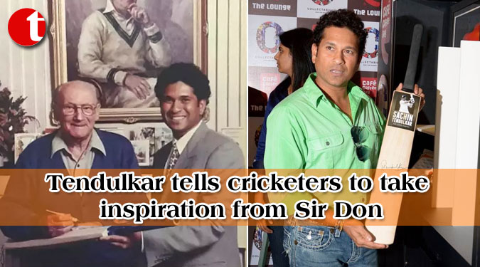 Tendulkar tells cricketers to take inspiration from Sir Don