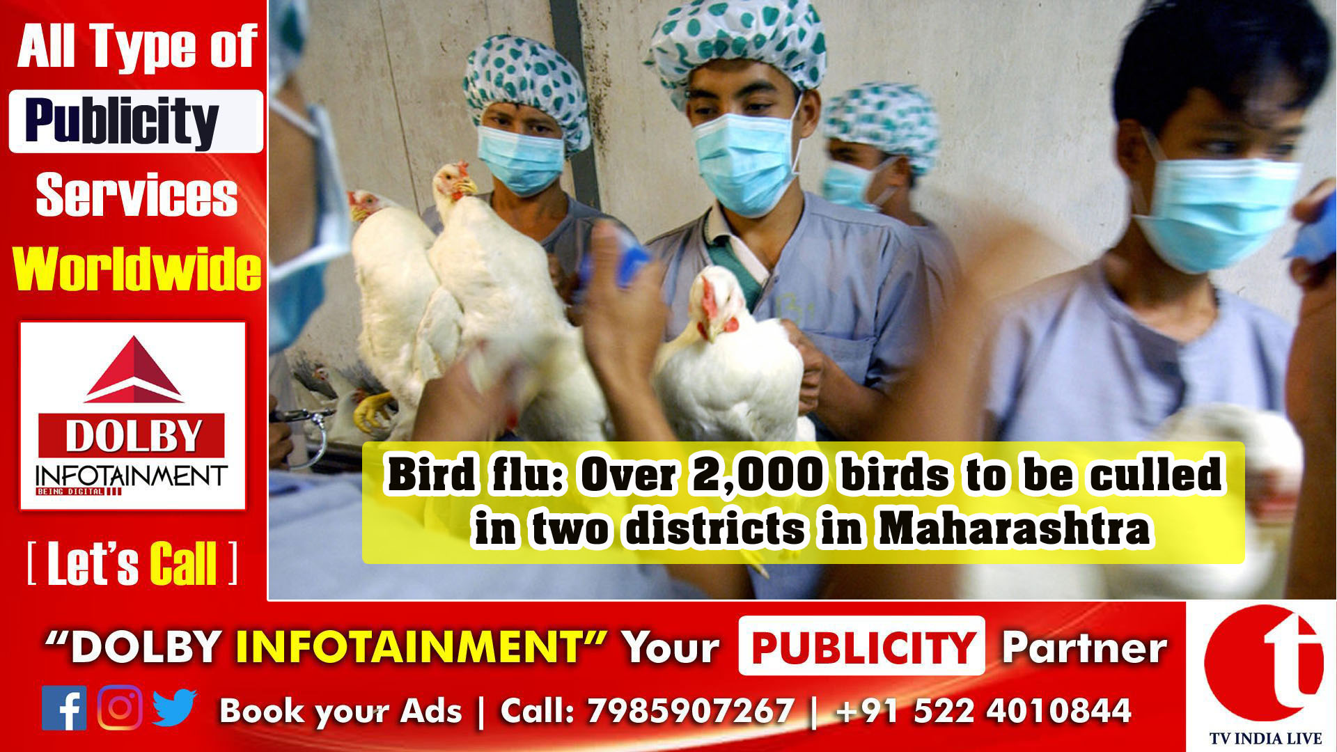 Bird flu: Over 2,000 birds to be culled in two districts in Maharashtra