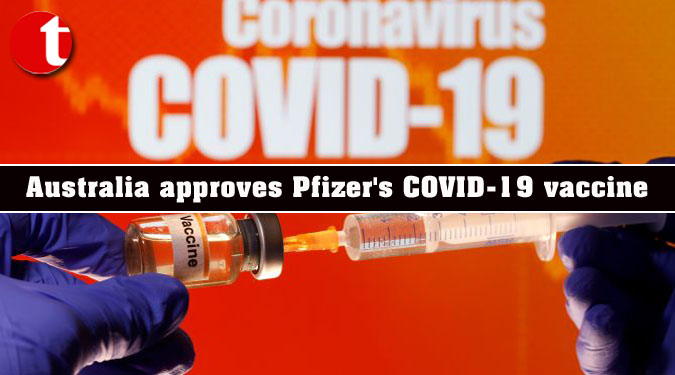 Australia approves Pfizer's COVID-19 vaccine