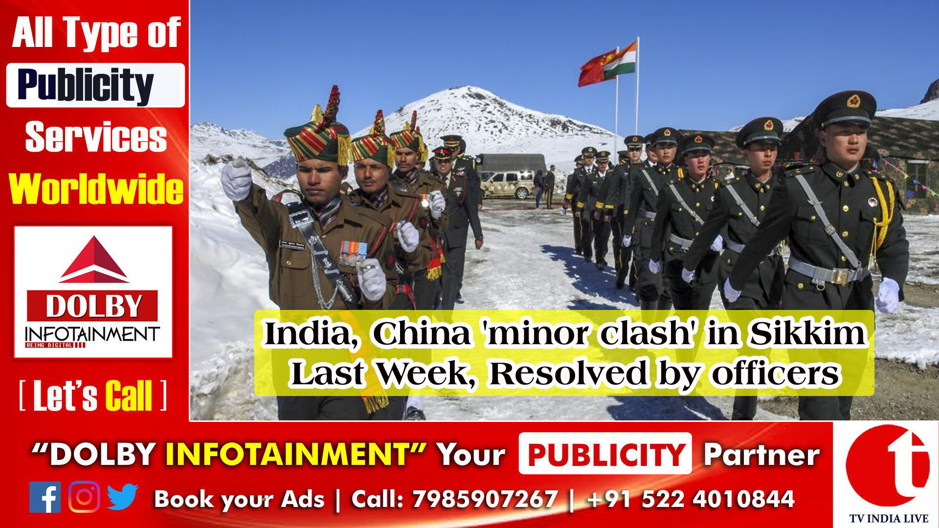 India, China 'minor clash' in Sikkim Last Week, Resolved by officers