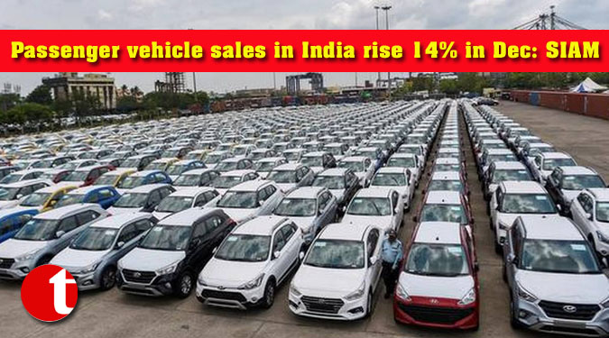 Passenger vehicle sales in India rise 14% in Dec: SIAM