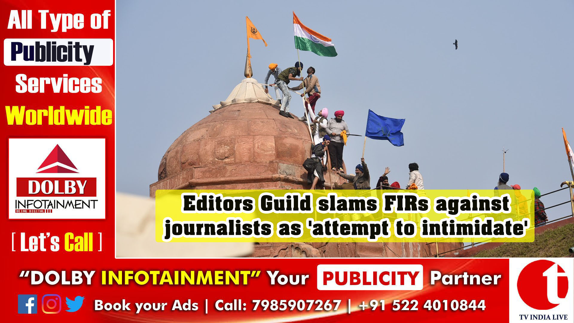 Editors Guild slams FIRs against journalists as 'attempt to intimidate'