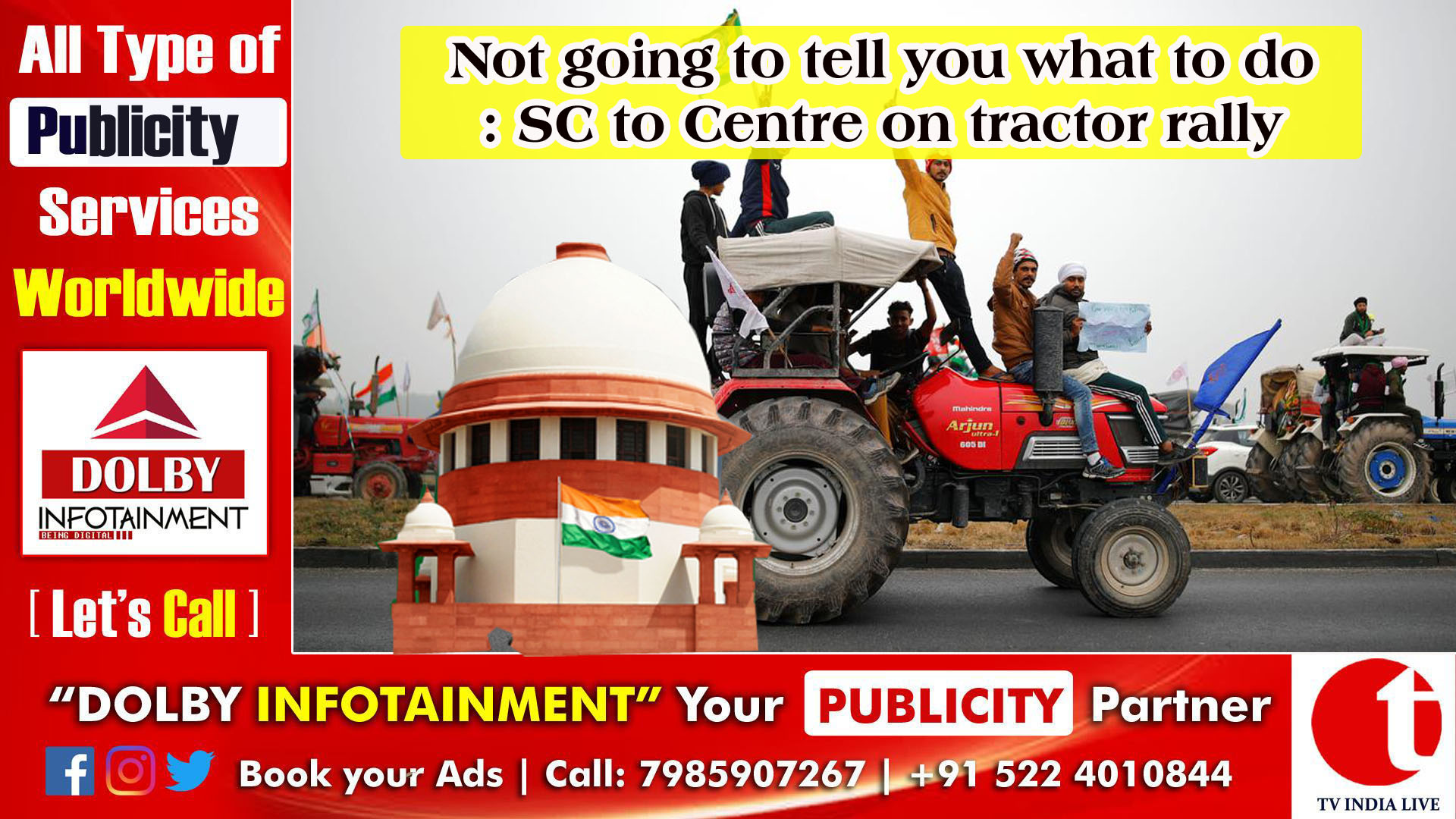 Not going to tell you what to do: SC to Centre on tractor rally