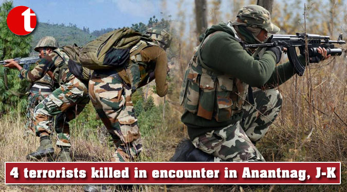 4 terrorists killed in encounter in Anantnag, J-K