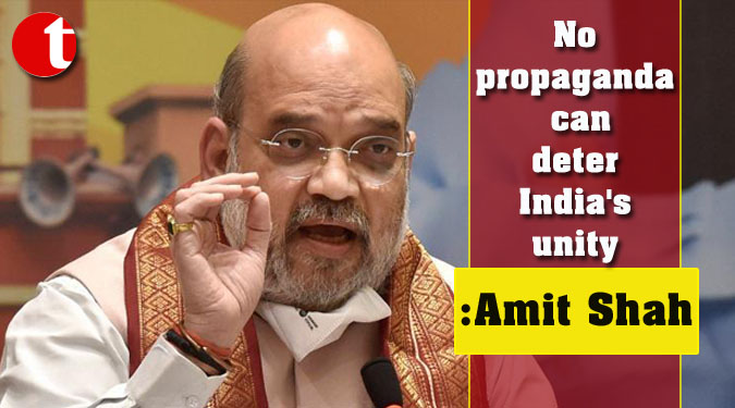 No propaganda can deter India’s unity: Amit Shah