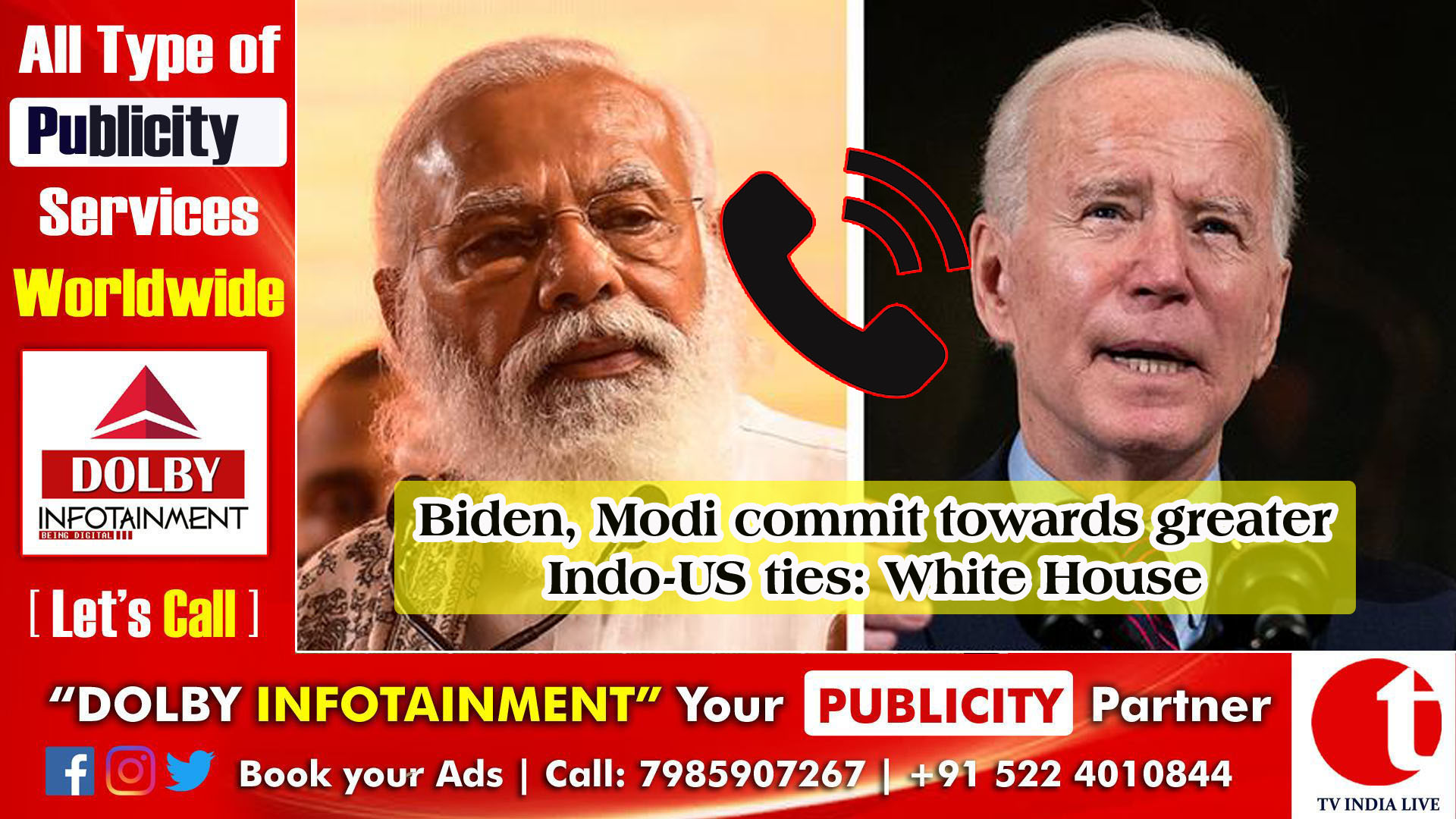 Biden, Modi commit towards greater Indo-US ties: White House