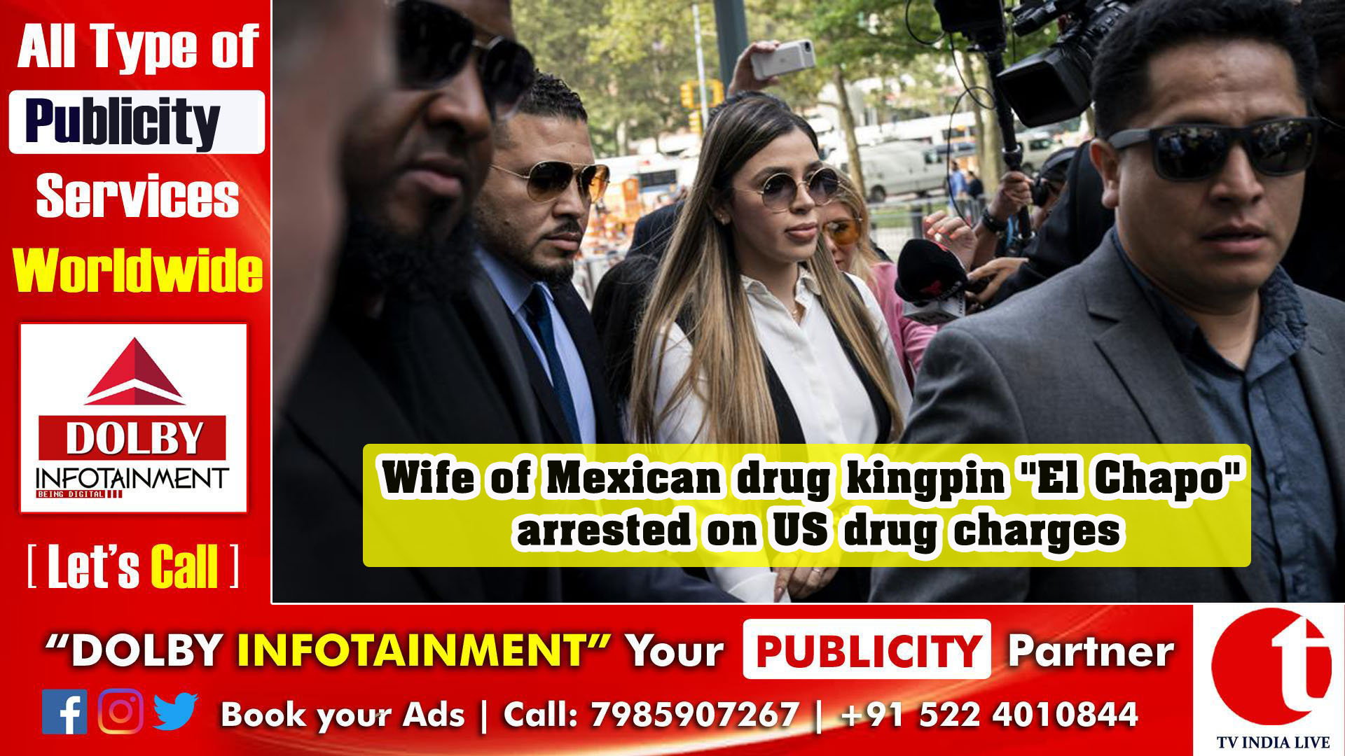 Wife of Mexican drug kingpin ''El Chapo'' arrested on US drug charges