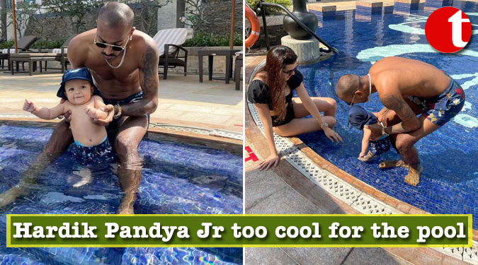 Hardik Pandya Jr too cool for the pool