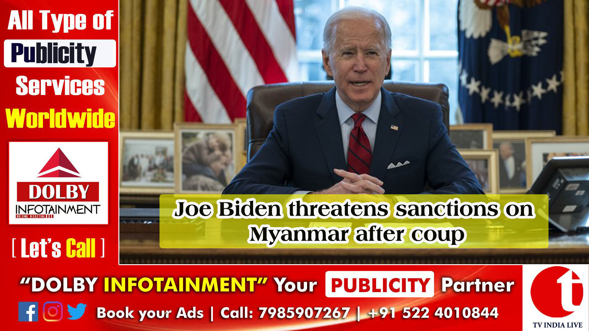 Joe Biden threatens sanctions on Myanmar after coup