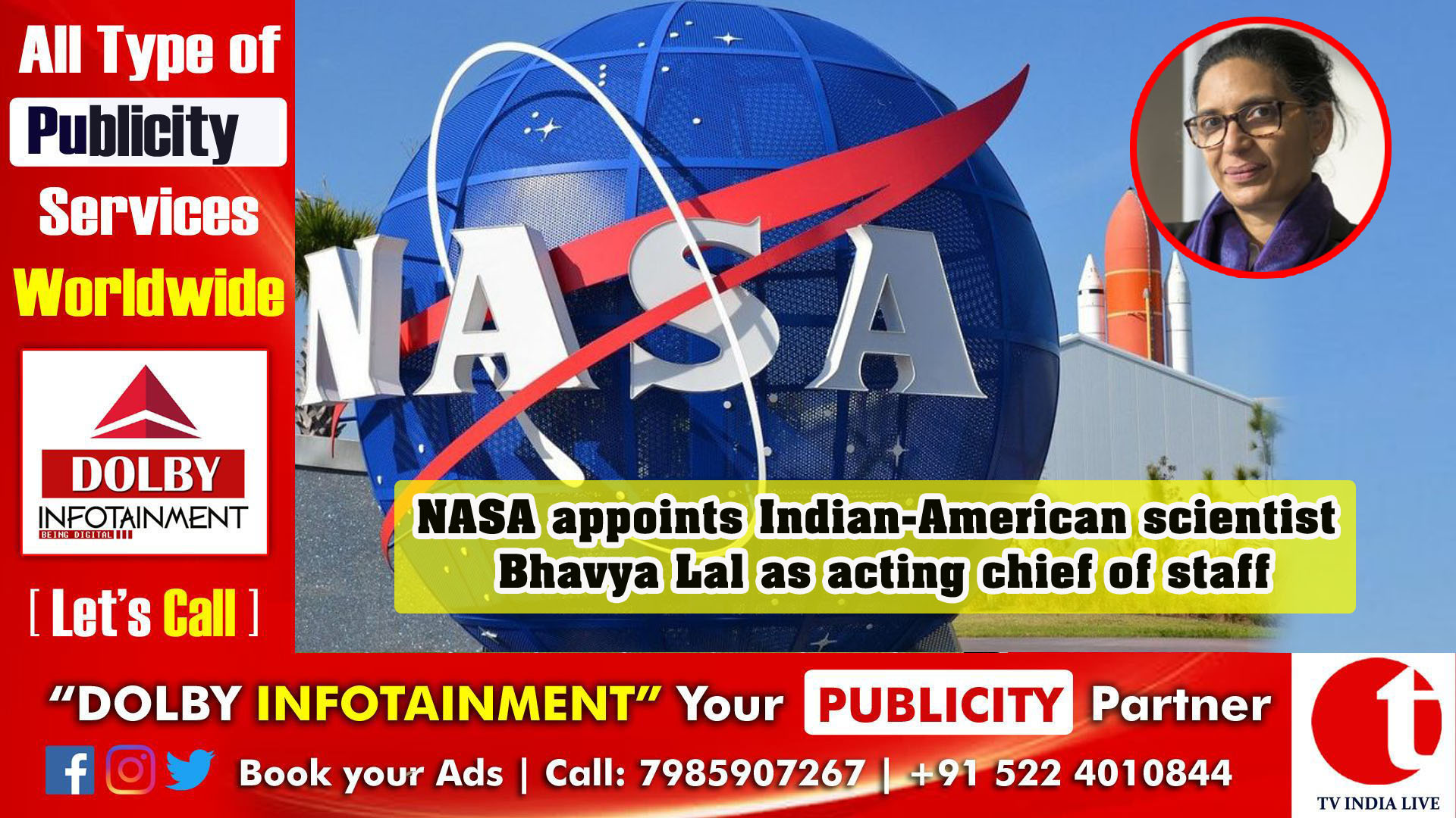 NASA appoints Indian-American scientist Bhavya Lal as acting chief of staff