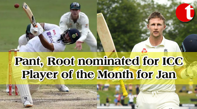 Pant, Root nominated for ICC Player of the Month for Jan