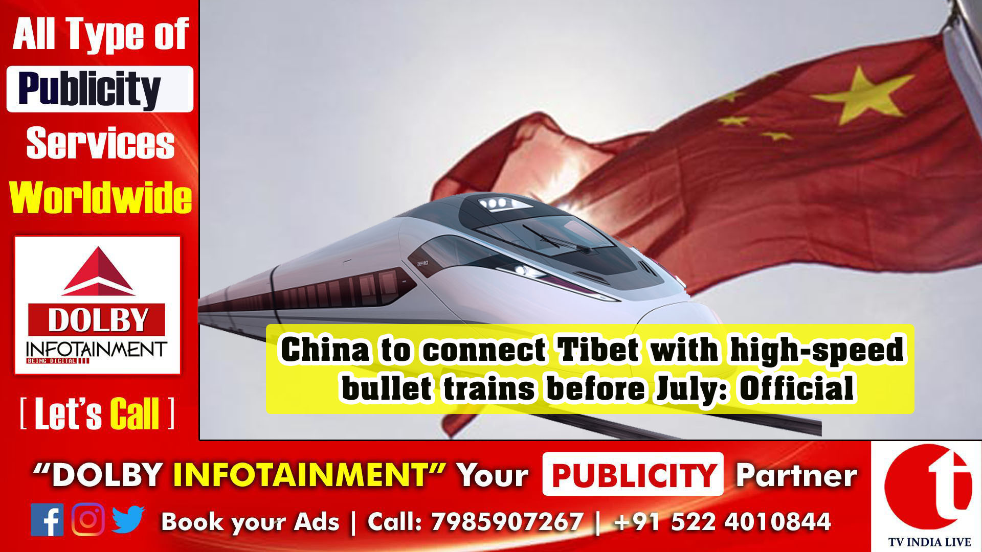China to connect Tibet with high-speed bullet trains before July: Official