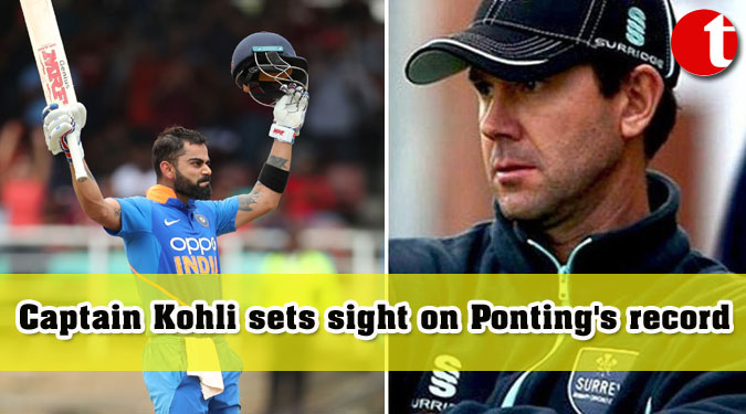Captain Kohli sets sight on Ponting’s record