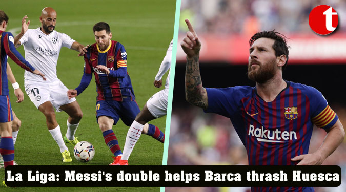 La Liga: Messi's double helps Barca thrash Huesca