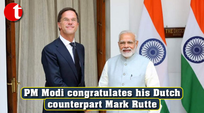 PM Modi congratulates his Dutch counterpart Mark Rutte