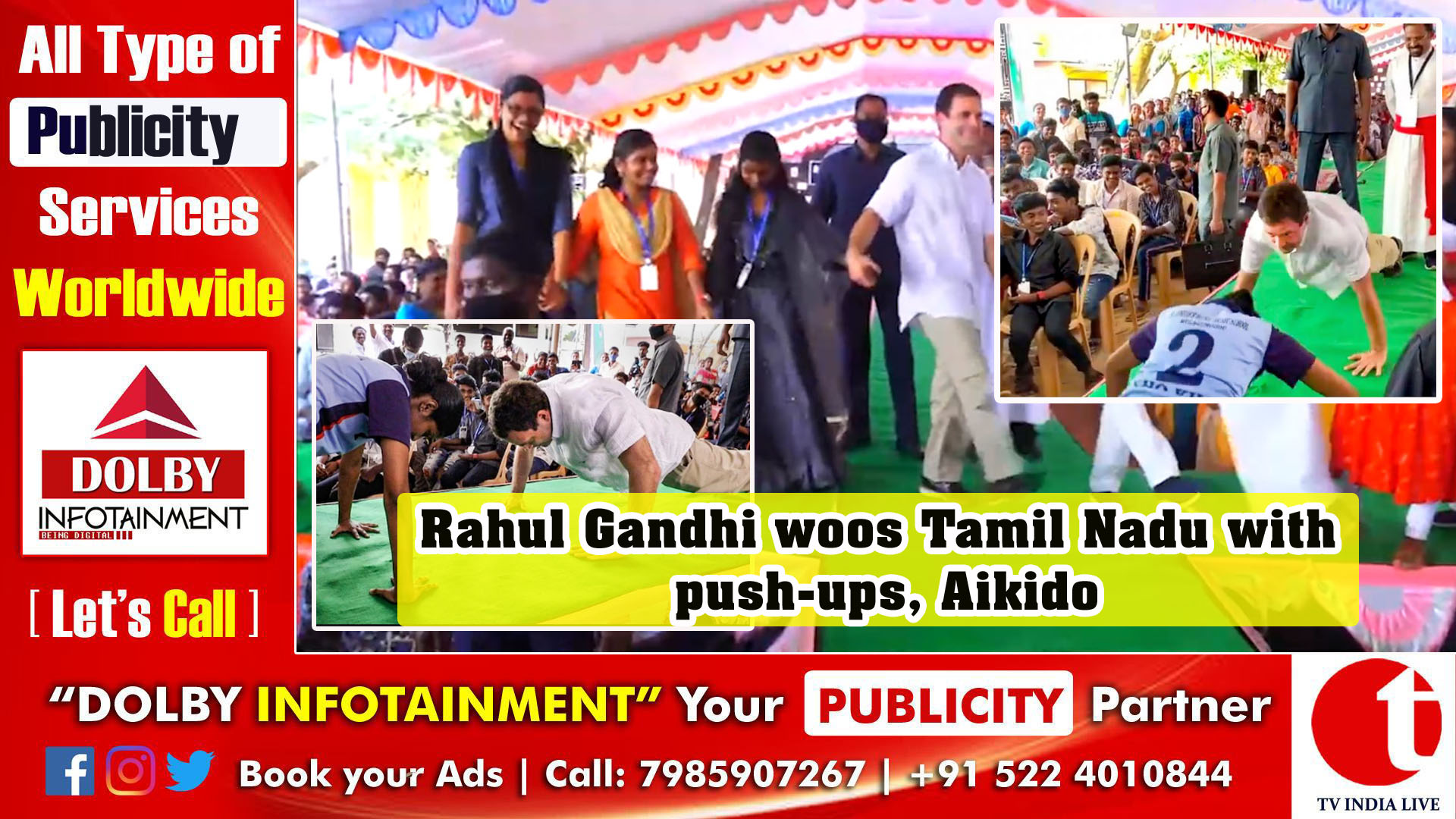 Rahul Gandhi woos Tamil Nadu with push-ups, Aikido