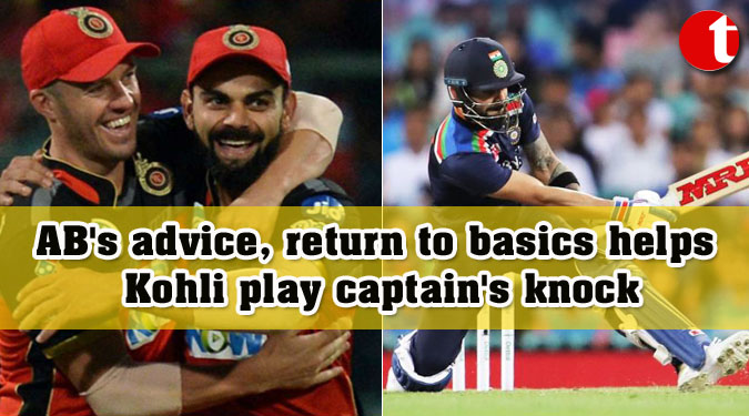 AB's advice, return to basics helps Kohli play captain's knock