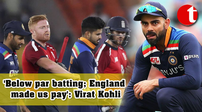 'Below par batting; England made us pay': Virat Kohli