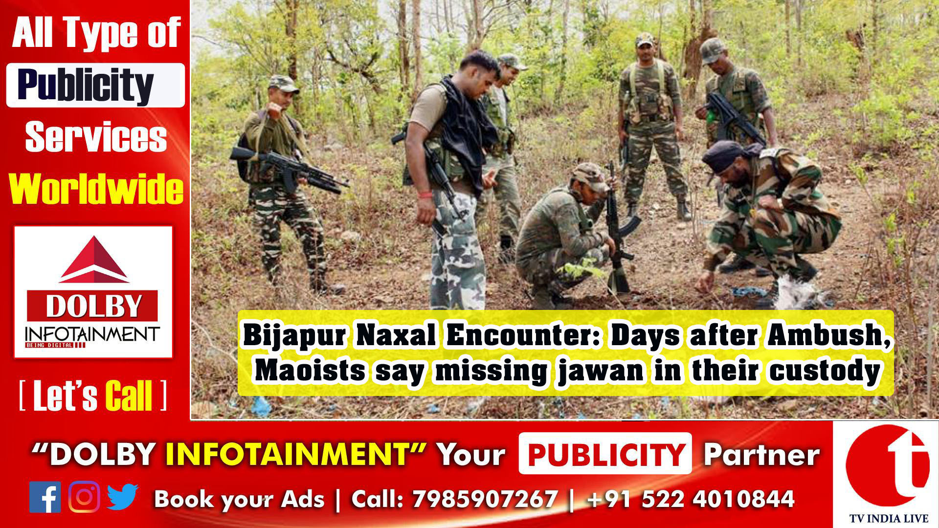 Bijapur Naxal Encounter: Days after Ambush, Maoists say missing jawan in their custody